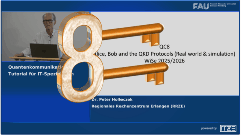 Towards entry "Quantum Communication VIII – Tutorial for IT Specialists Part 8 by Dr. Peter Holleczek (German language)"